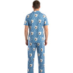 訂製寵物臉短袖睡衣和褲子 / Blue Pawz 